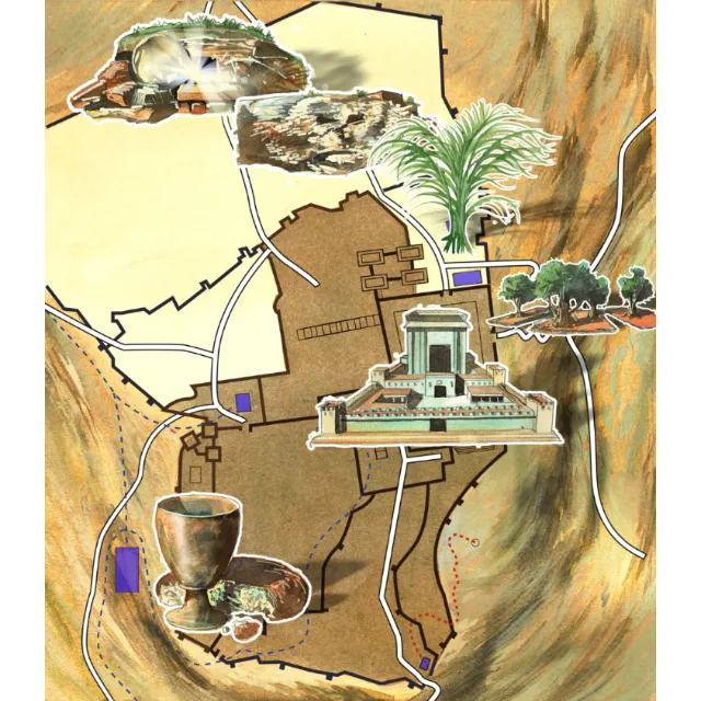 Travel map painting by Liam O'Farrell