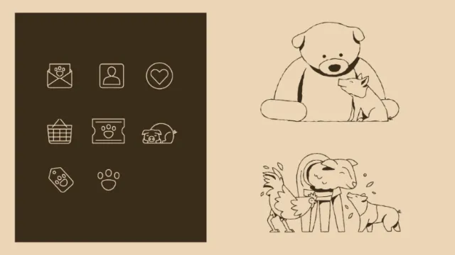 Animal-themed icons and illustrations by Joseph Carrington