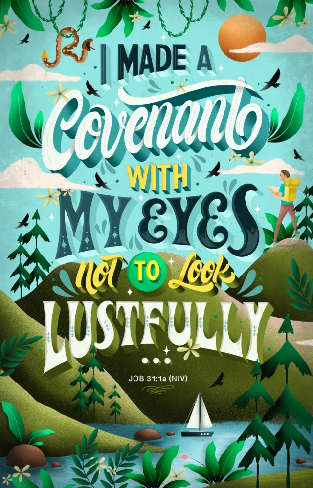 Typography of bible verse JOB 31: 1a