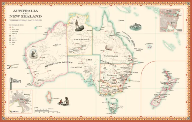 Educational map design of the original land of OZ