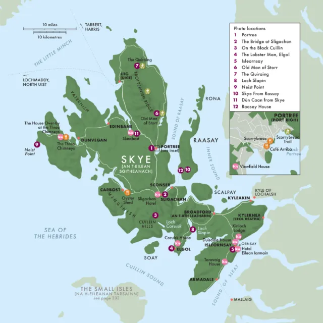 Map illustration of THE ISLE OF SKYE for children's book