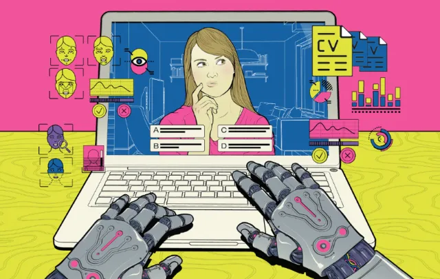 HR technology artificial intelligence hiring process image