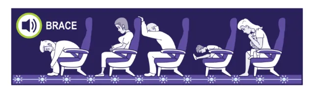 Seated brace posture illustrations by Mark Watkinson