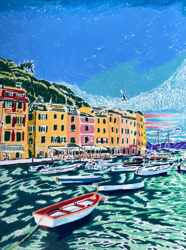 Places & Locations drawing of Portofino, Italy