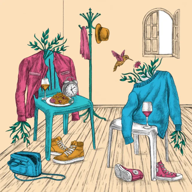 Art series featuring the monobloc chair for Bacánika magazine