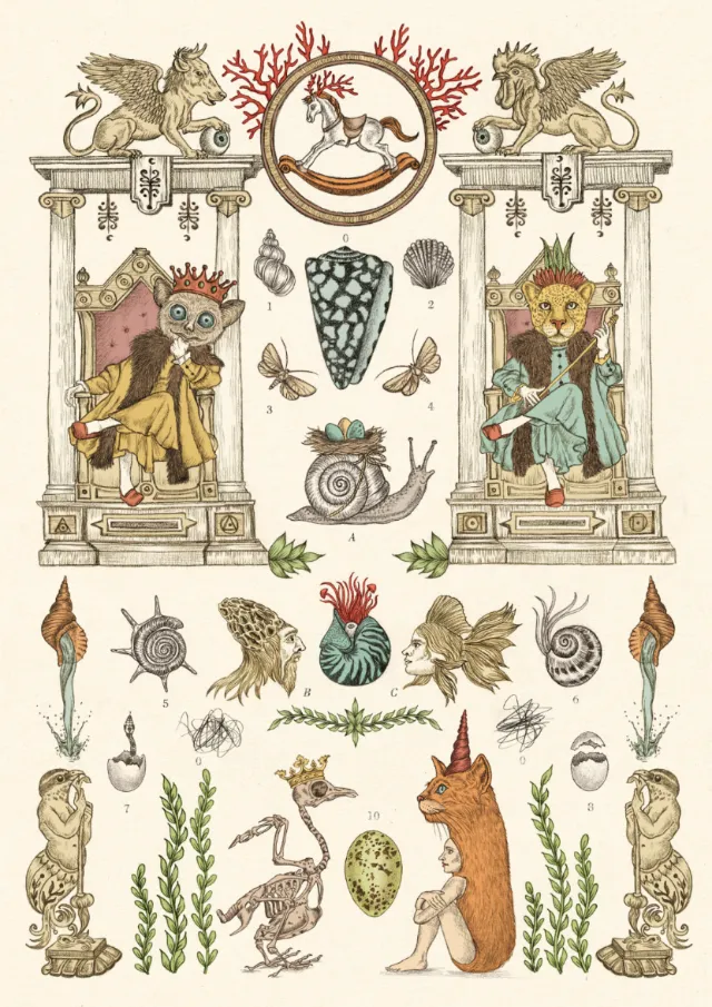 Illustration with the theme of "Reflection of a dream"