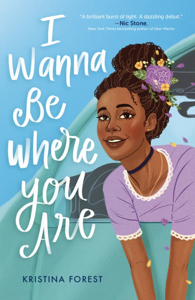 Book cover illustration of a young woman with flowers in her hair by Alex Cabal