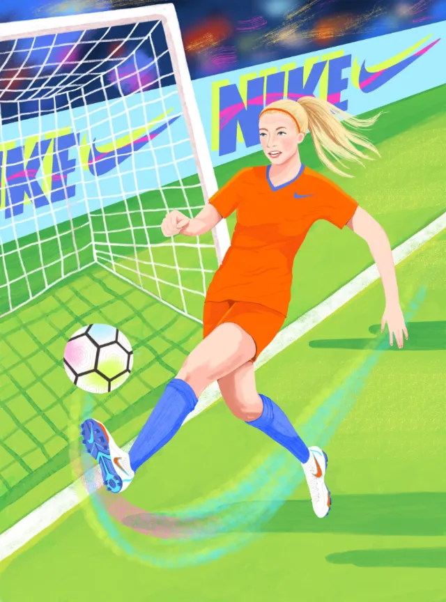 Portrait of a football player Jackie Groenen