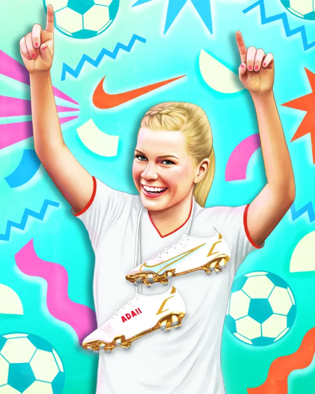Depicting of a "Ada Hegerberg" for Nike promotion