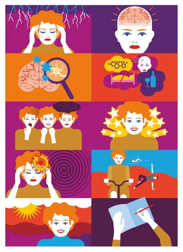 Colorful brain and emotions illustration by Klaus Meinhardt