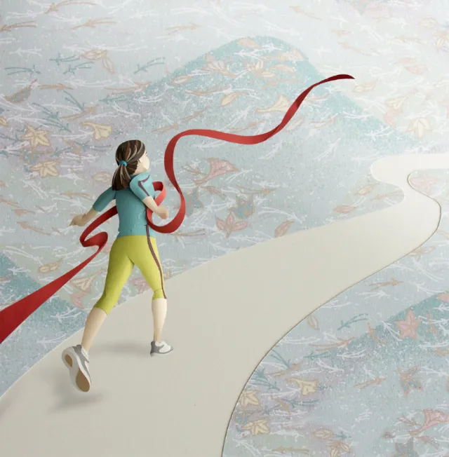 The Running Race Paper Sculpture
