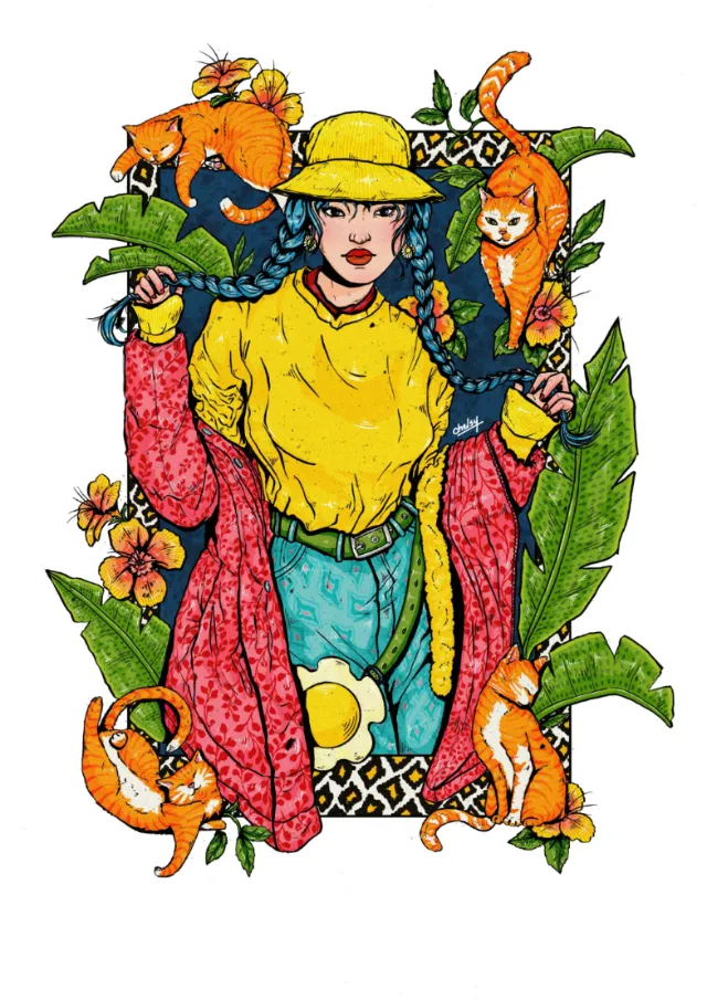 Beauty Illustration of Spring Vibes, 2023