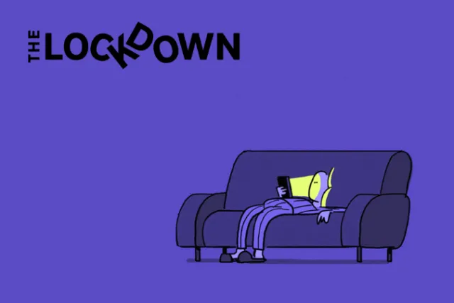 Person resting on couch with book over face by Sebastian Iwohn