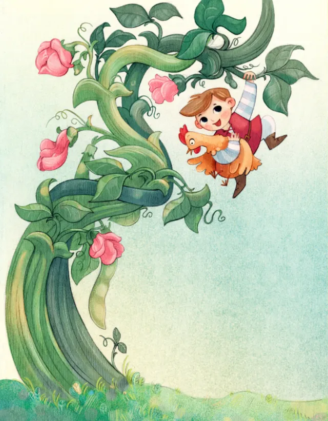 Jack and the Beanstalk fairy tale cover art