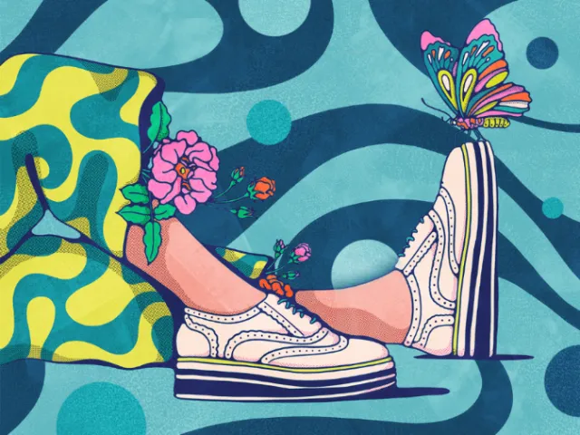 Patterned embellishment for women's footwear