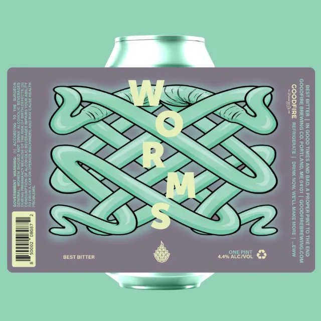 Illustration of a beer can for Goodfire Brewing Co