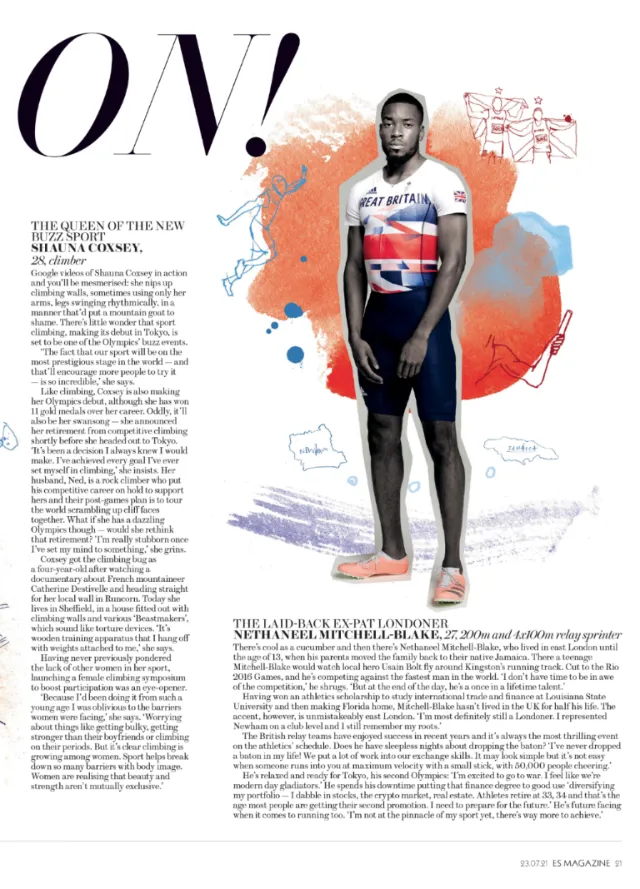 Olympic Games artwork and photography featuring British athletes