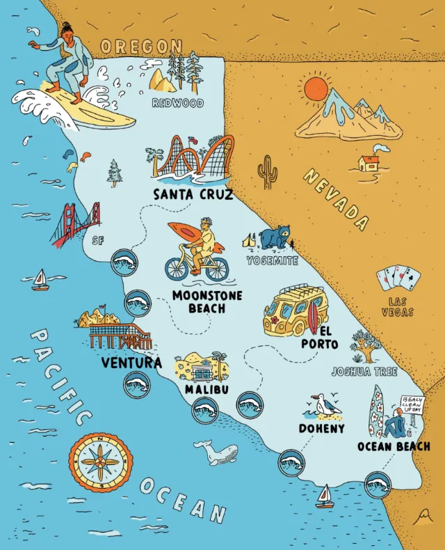 Map ad for Thrillist X Kona Brewing Co