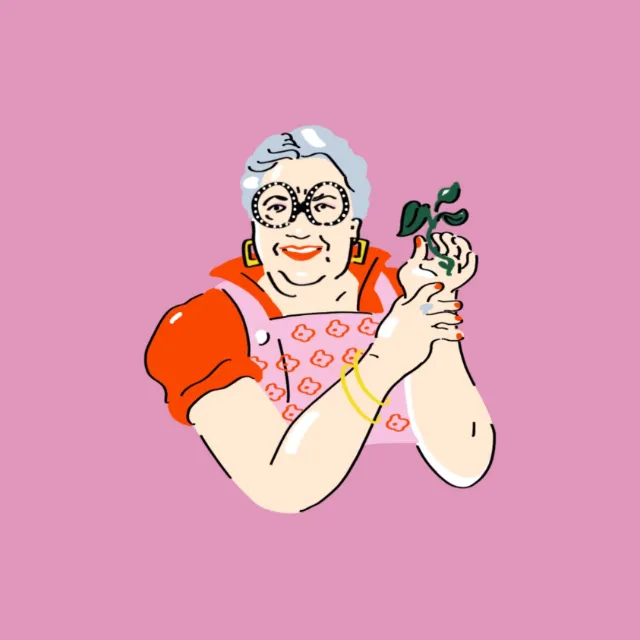 "Nonna Lucia," a fictional character portrait