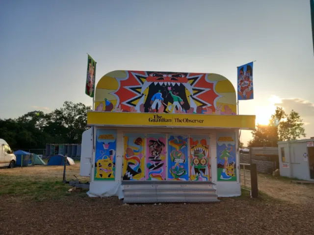 Colorful Guardian trailer at Glastonbury Festival 2023 by Veronika Kiriyenko