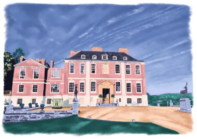 Painting of a country houses
