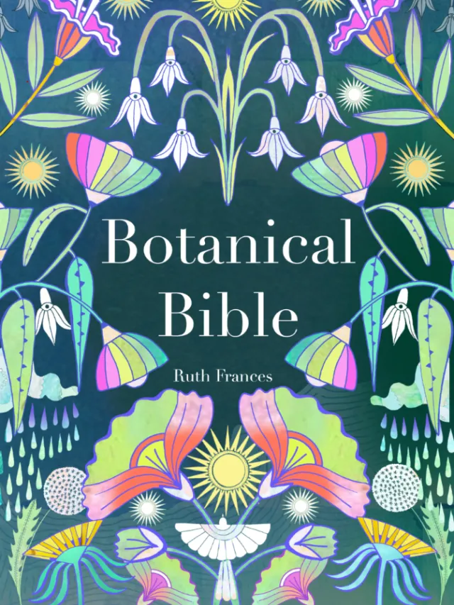 Colorful botanical book cover illustration by Hannah Davies