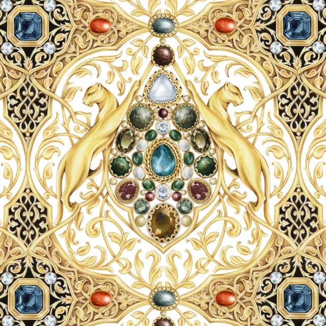 Indian jewel pattern for Gymkhana restaurant menu