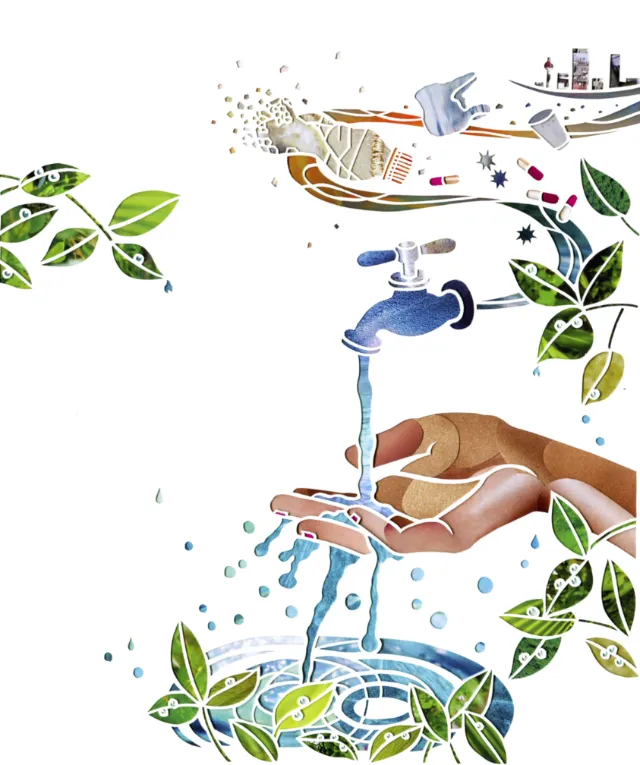 The cover of Greenup magazine is about water responsibility