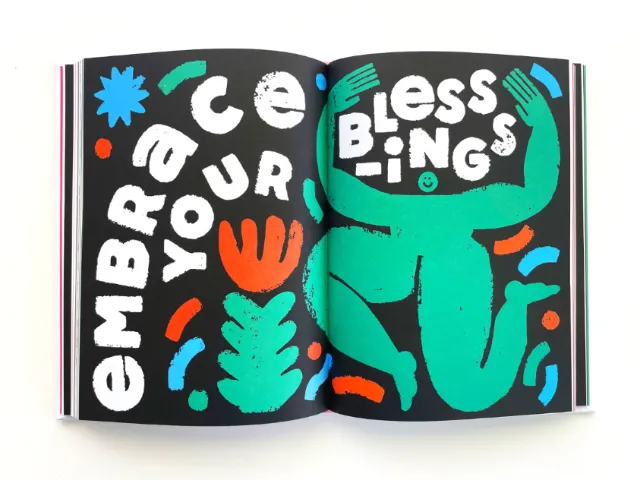 Colorful abstract illustration with text Embrace Your Blessings