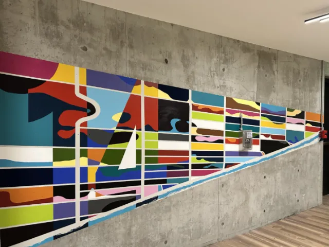 Mural depicts the Golden Triangle neighborhood of Denver