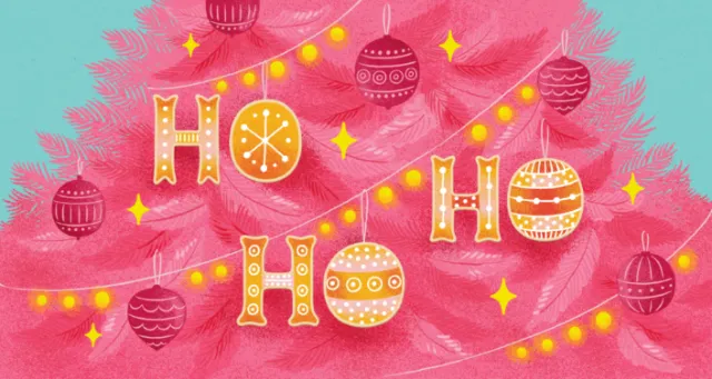 Holiday gift card illustrations for TJX Christmas