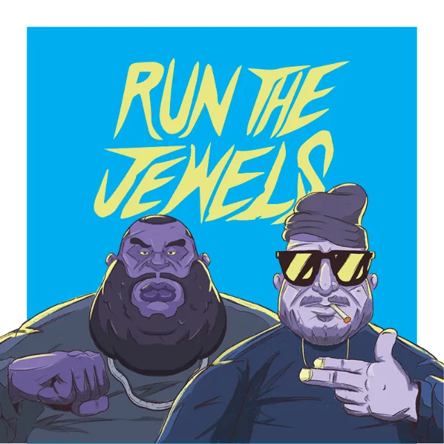 Run the Jewels portrait illustrated by Mpumelelo Bhengu