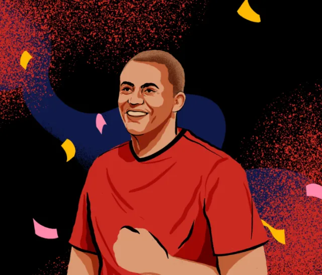 Portraiture of English former footballer, Wes Brown