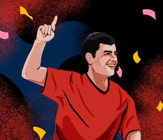 Depiction of Irish former footballer, Denis Irwin