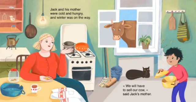 Editorial spread from "Jack and the Beanstalk" about Child's Play