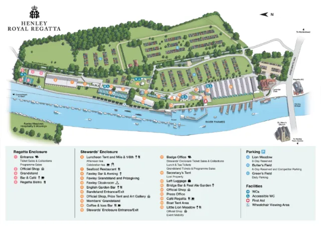 Informative map work of Henley Royal Regatta 