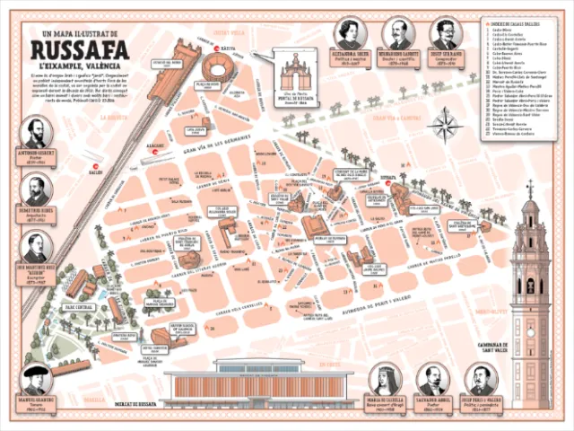 Places & Locations of Un Mapa Il-Lustra De Russafa