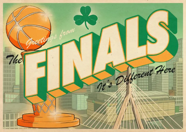 Finals sports card greeting ad