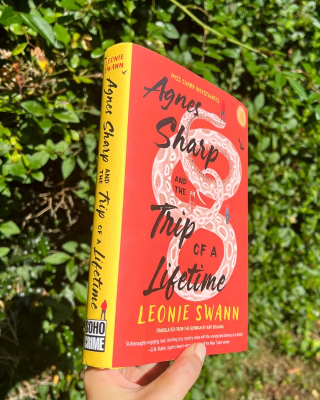The book "Agnes Sharp and the Trip of a Lifetime" by Leonie Swann. 