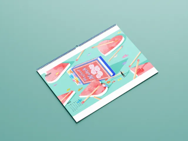 Perfect Match Monthly Calendar 2023 illustration by Xinping Li