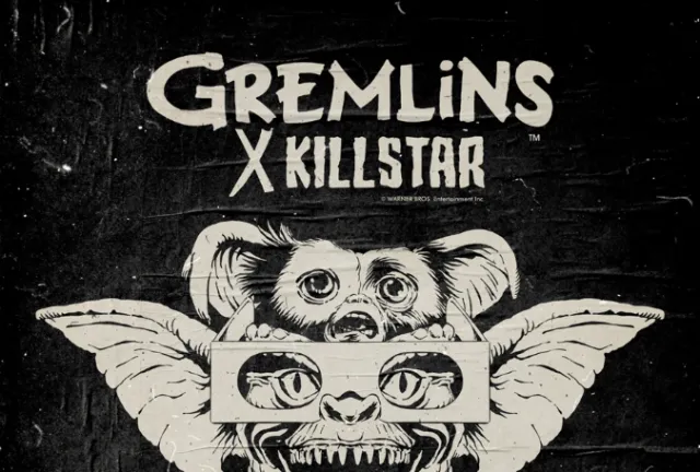 Gremlins and Killstar collaboration logo in black and white
