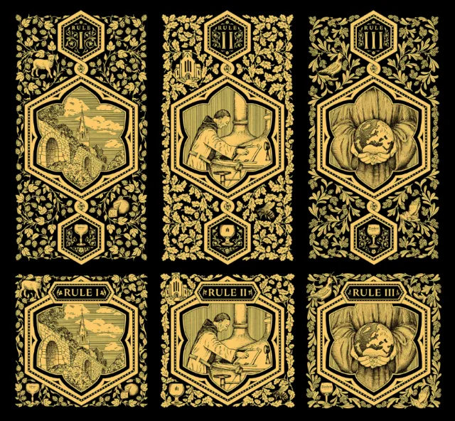 Logo and label designs for 3 Rules beer