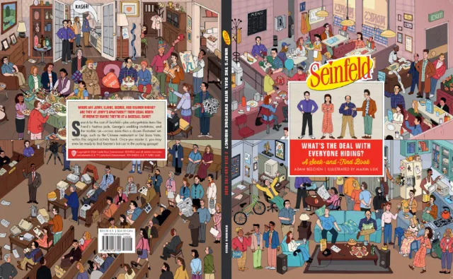Seinfeld themed illustration with characters and scenes by Maxim Usik