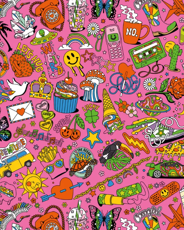 Over 70 vibrant sticker designs for kids' book