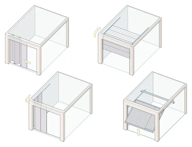 Assembly steps of a small sliding door glass enclosure.
