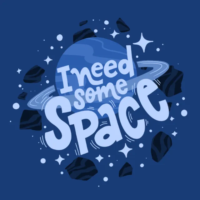 Text I need some space surrounded by planets and asteroids