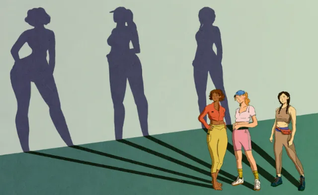 Three women casting strong, confident shadows behind them.