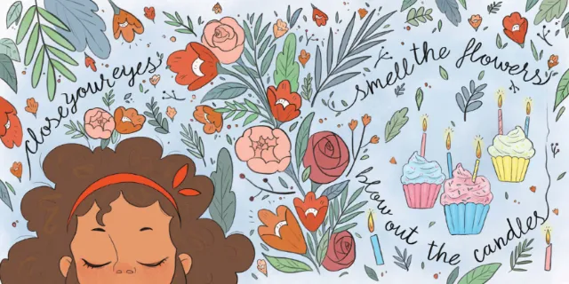 Excerpt illustration from "Zara’s Big Messy Goodbye" children’s storybook