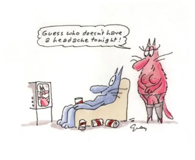 Cartoon illustration of dog self portrait