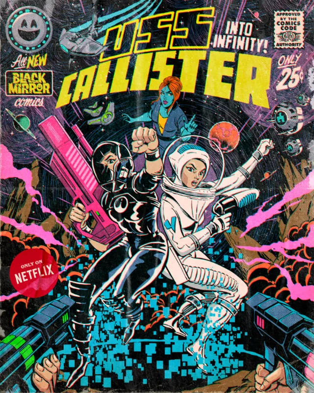 Butcher Billy art for Black Mirror Into Infinity book